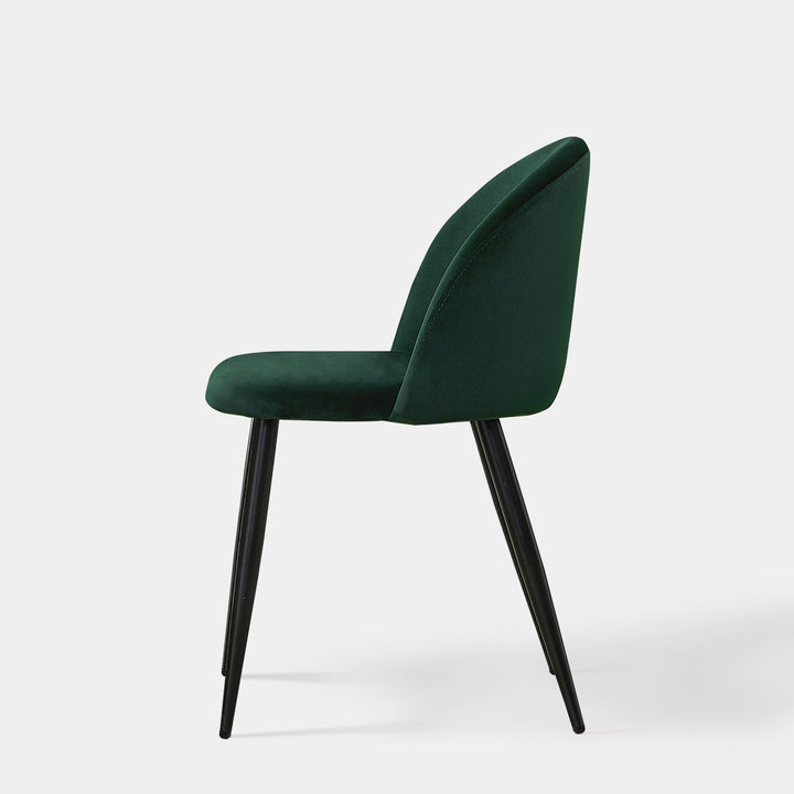 Shiloh Set of 2 Modern Velvet Kitchen Dining Room Chairs | CLIPOP