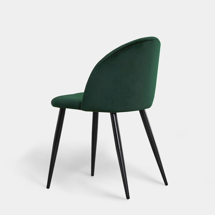 Shiloh Set of 2 Modern Velvet Kitchen Dining Room Chairs | CLIPOP