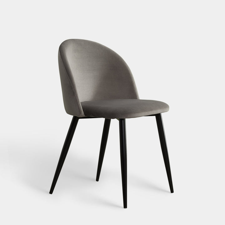 Shiloh Set of 2 Modern Velvet Kitchen Dining Room Chairs | CLIPOP