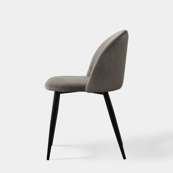 Shiloh Set of 2 Modern Velvet Kitchen Dining Room Chairs | CLIPOP
