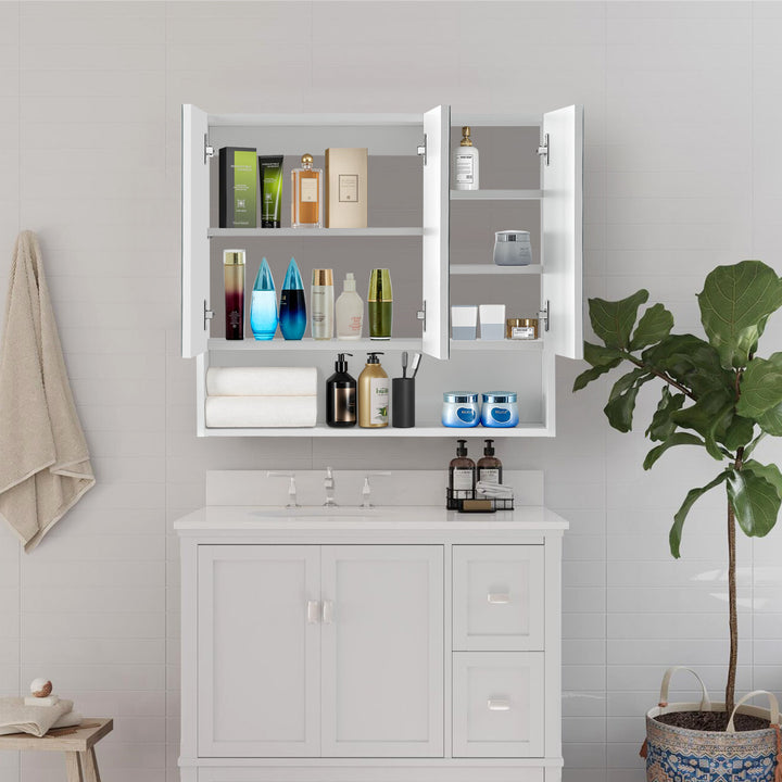 Colin Bathroom Mirror Cabinet [3 Door 1 Shelf]