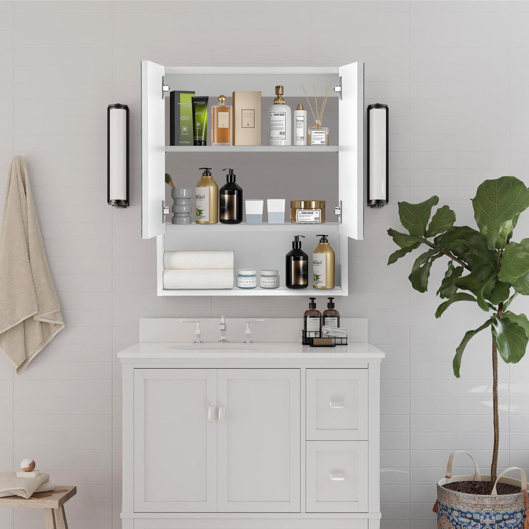 Colin Bathroom Mirror Cabinet  [2 Door 1 Shelf]