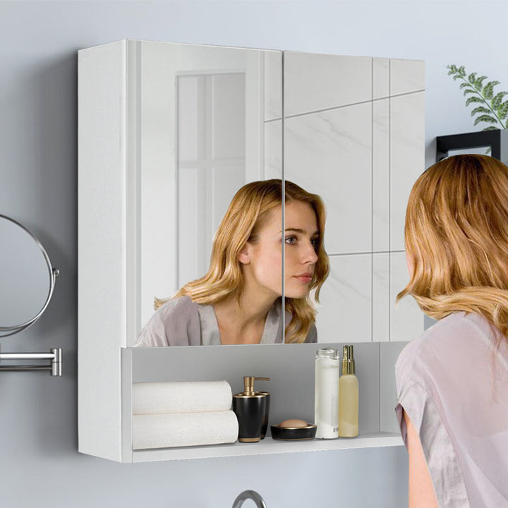 Colin Bathroom Mirror Cabinet  [2 Door 1 Shelf]