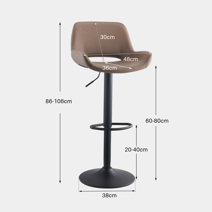 Diletto Barhocker [2er-Set] [PU-Leder]