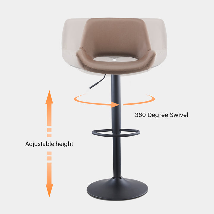 Diletto Barhocker [2er-Set] [PU-Leder]