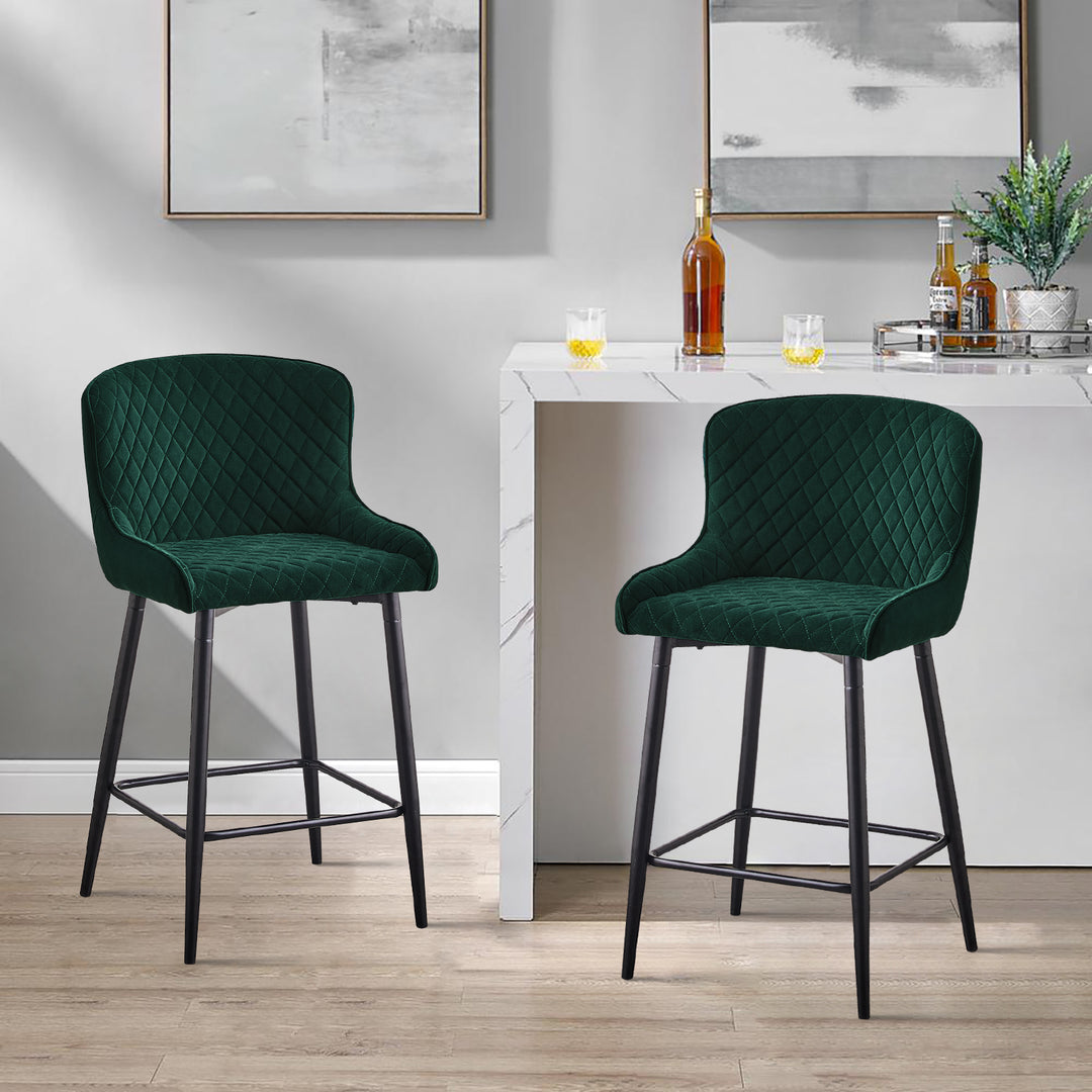 Dundas Bar Stools [Set of 2] [Velvet] [65cm]