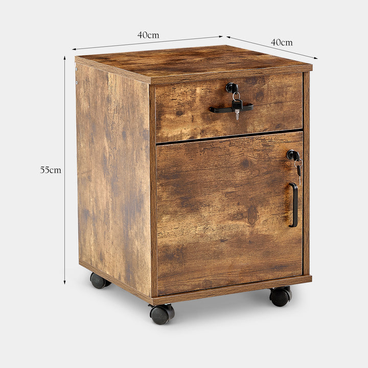 Mobiler Aktenschrank Edene [1 Schublade, 1 Tür]