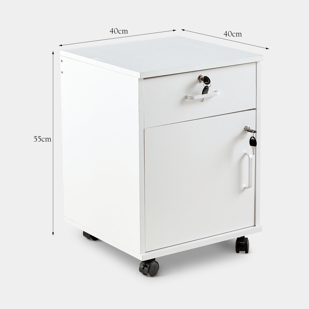 Mobiler Aktenschrank Edene [1 Schublade, 1 Tür]