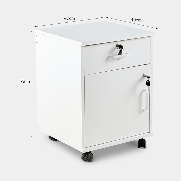 Mobiler Aktenschrank Edene [1 Schublade, 1 Tür]