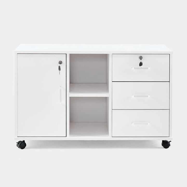 Edene Wide Lateral Filing Cabinet [3-Drawer 1-Door]