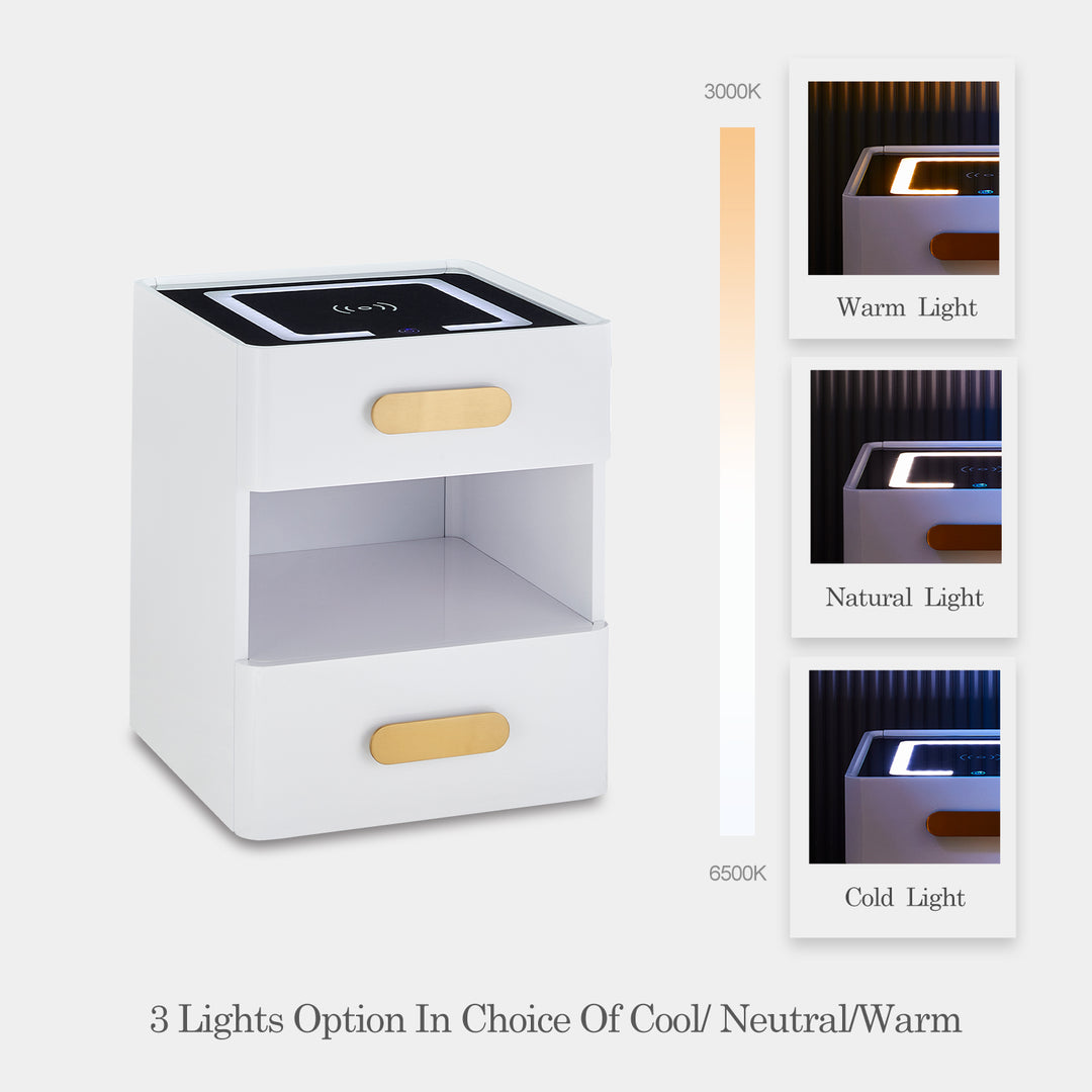 Eleora Smart LED Nightstand [3 Colors Light] [Light Sensing Included]