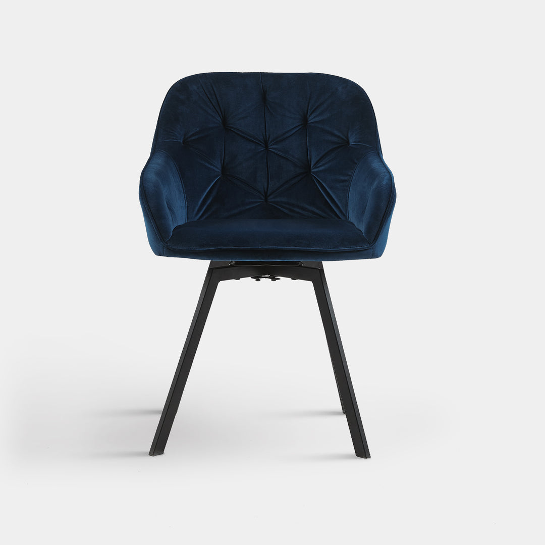 Garvies Swivel Dining Chairs [Velvet][Set of 2]