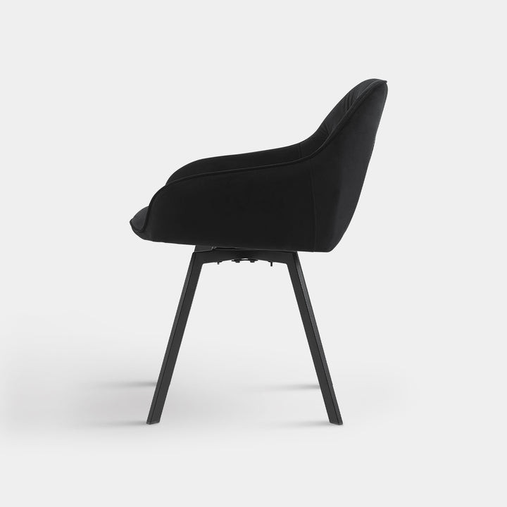 Garvies Swivel Dining Chairs [Velvet][Set of 2]
