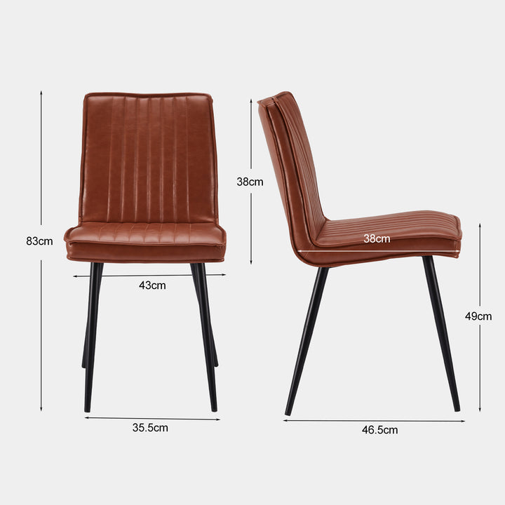 Havva Dining Chairs [Lustered PU Leather]