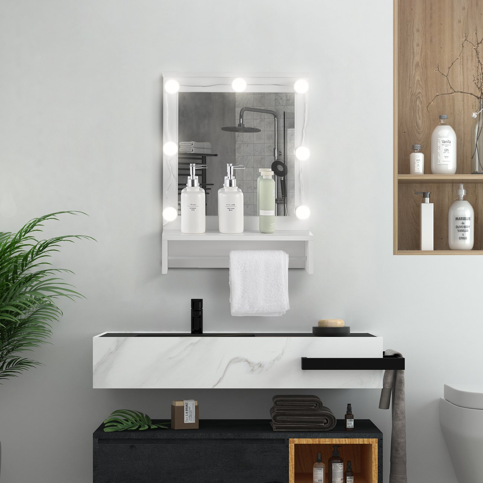 Hollywood Bathroom Mirror with Lights