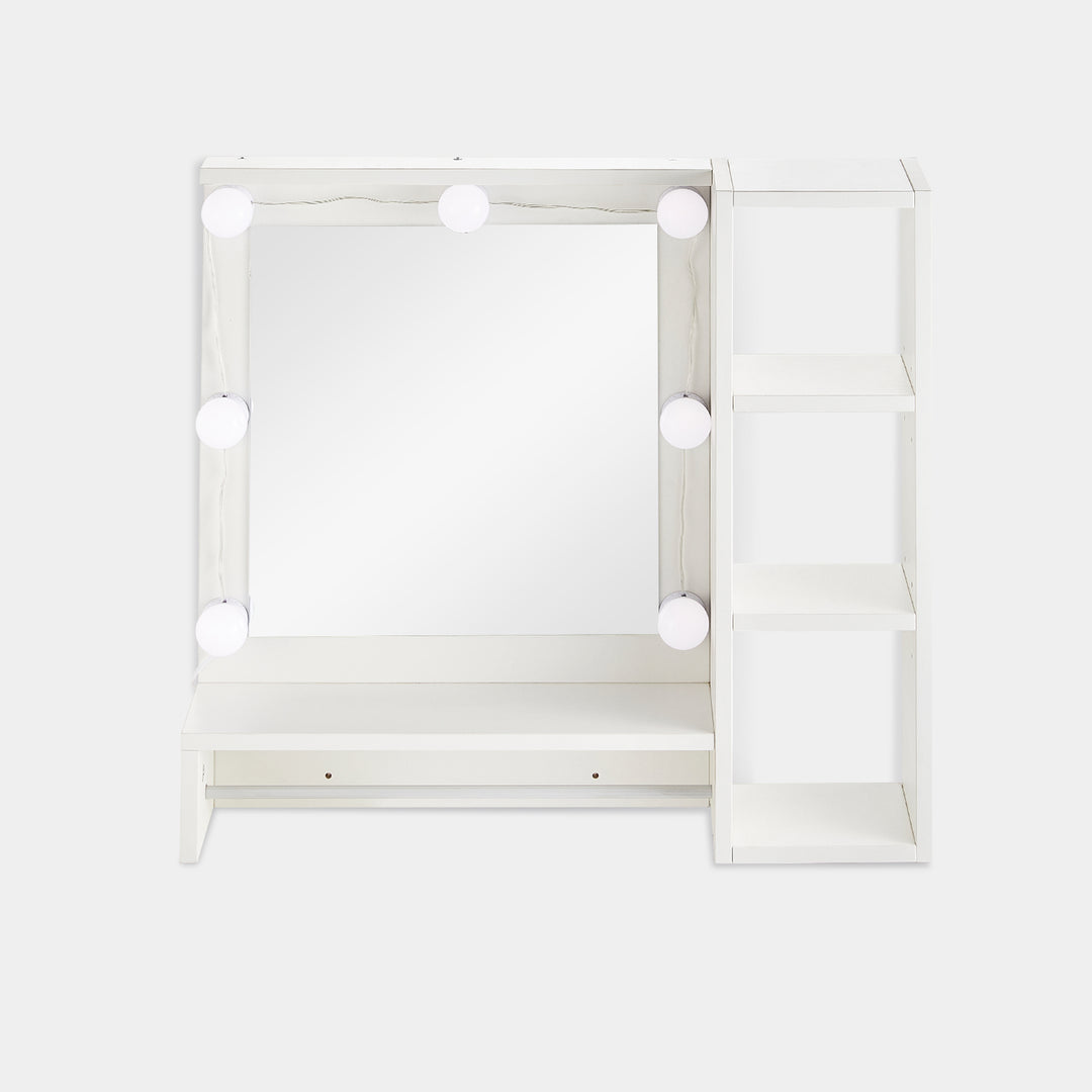 Badezimmerspiegelschrank „Hollywood“ mit Beleuchtung [3 Ablagen]