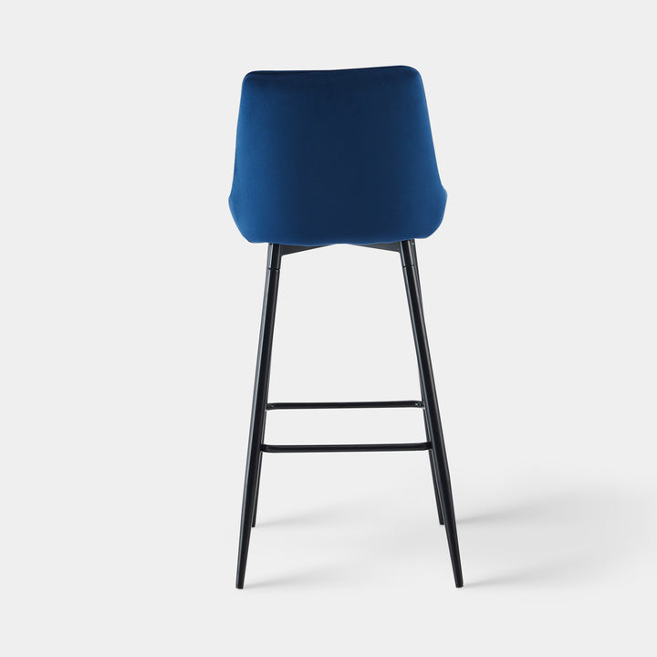 Lourdes Bar Stool [Set of 2][65cm][75cm] [Velvet]