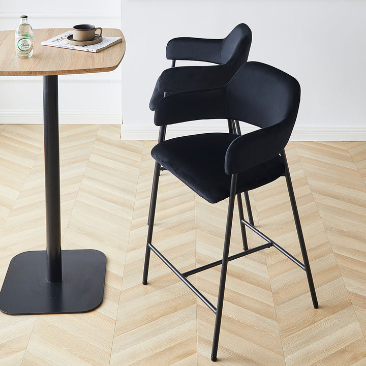 Lukka Bar Stool [Set of 2] [Velvet]