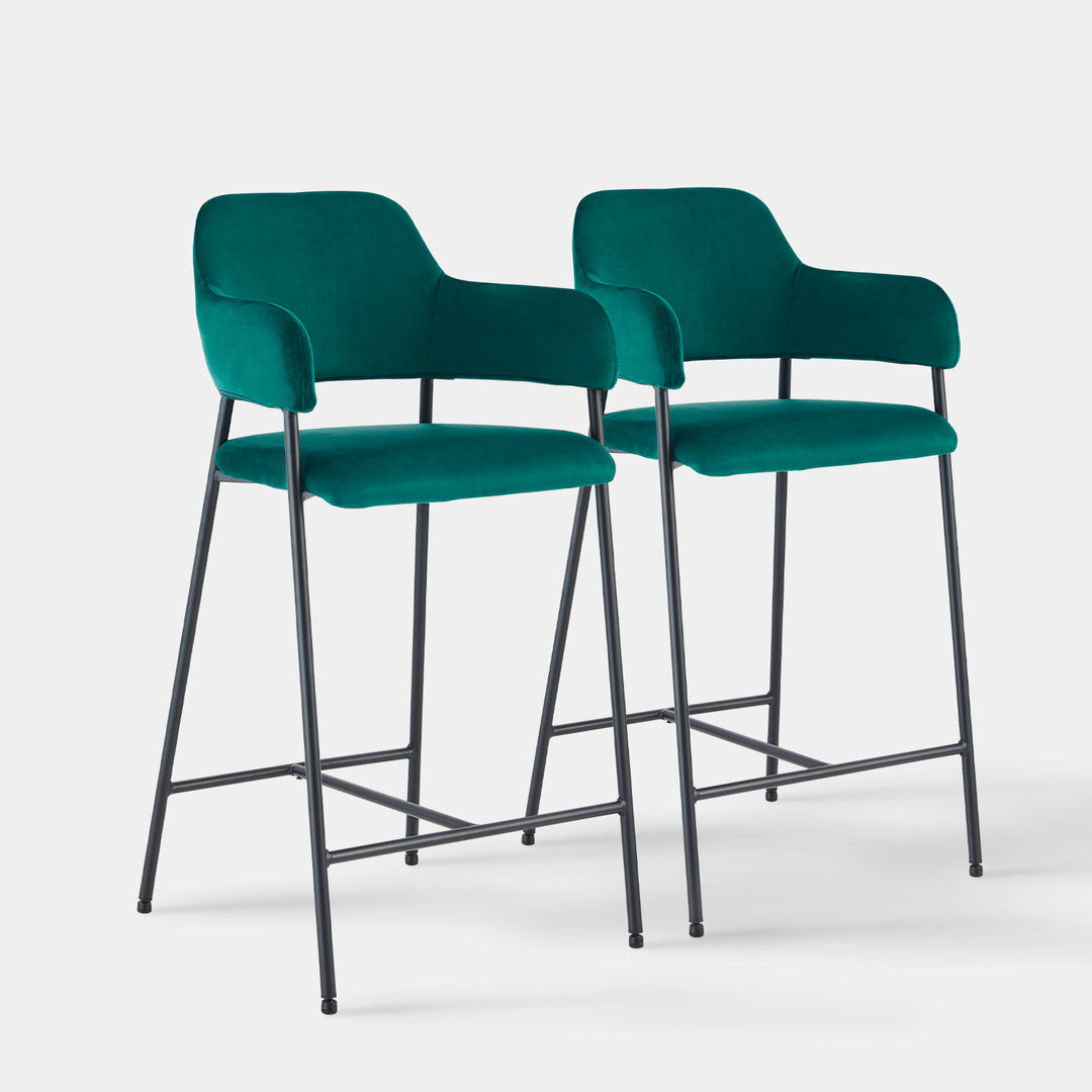 Lukka Bar Stool [Set of 2] [Velvet]