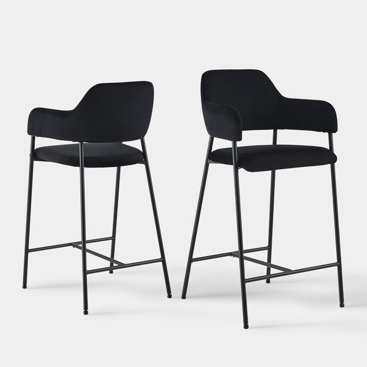 Lukka Bar Stool [Set of 2] [Velvet]
