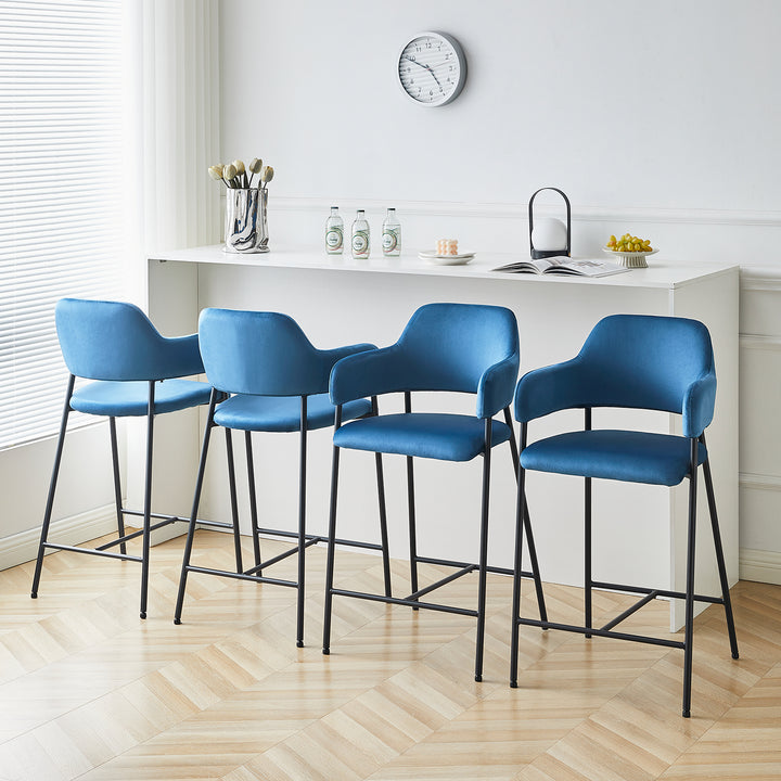 Lukka Bar Stool [Set of 2] [Velvet]