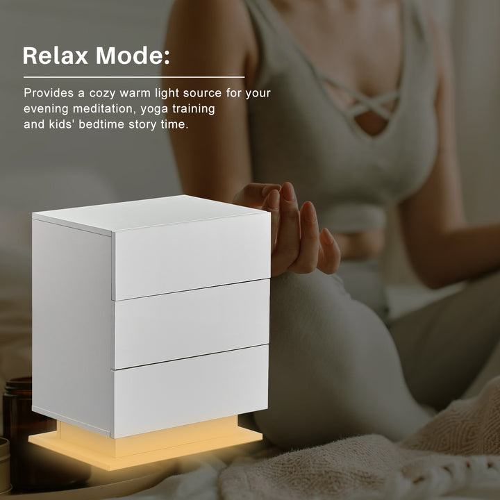 Mario LED Light Bedside Nightstand [3 Drawers]