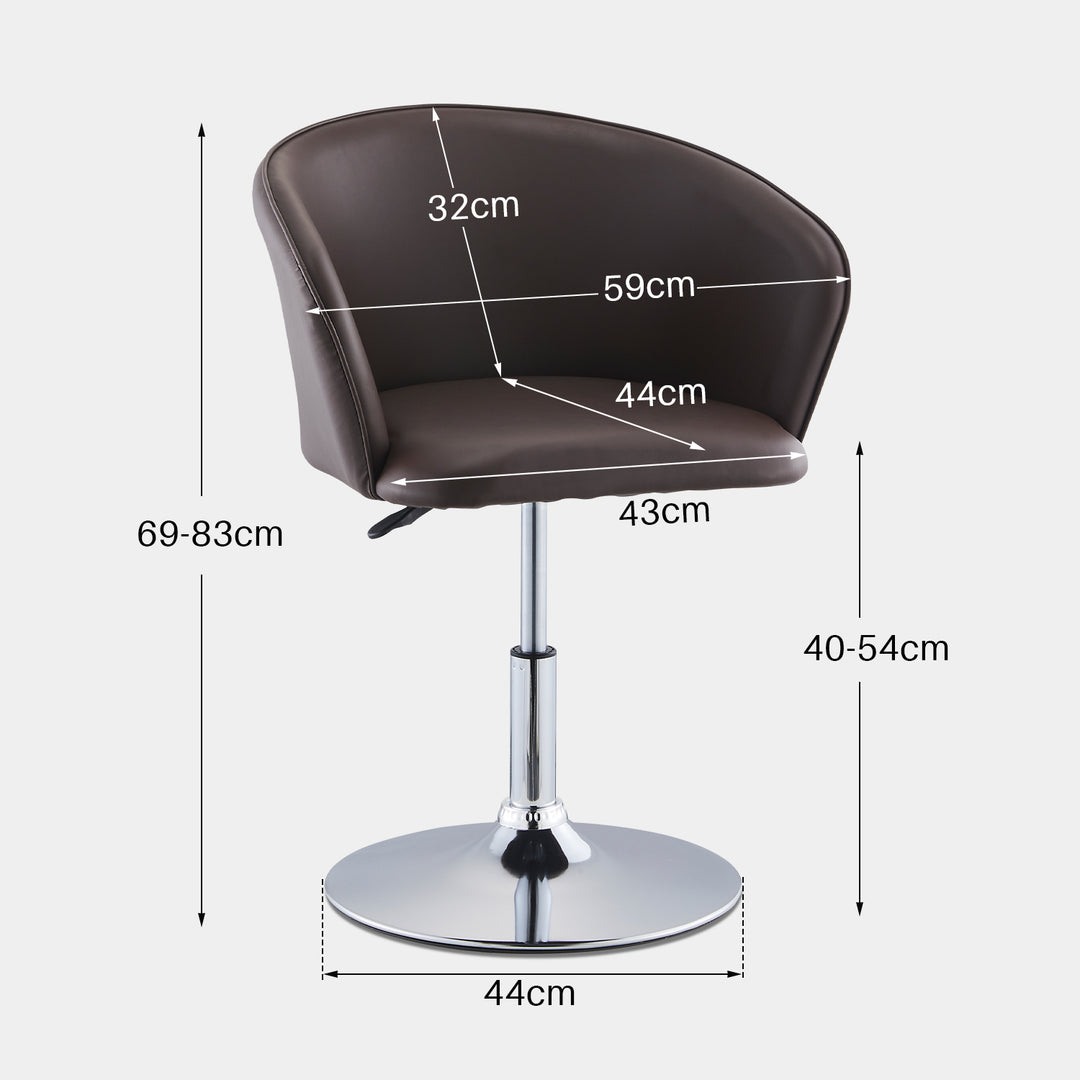 Rasto Swivel Barrel Chair [set of 1] [PU Leather]