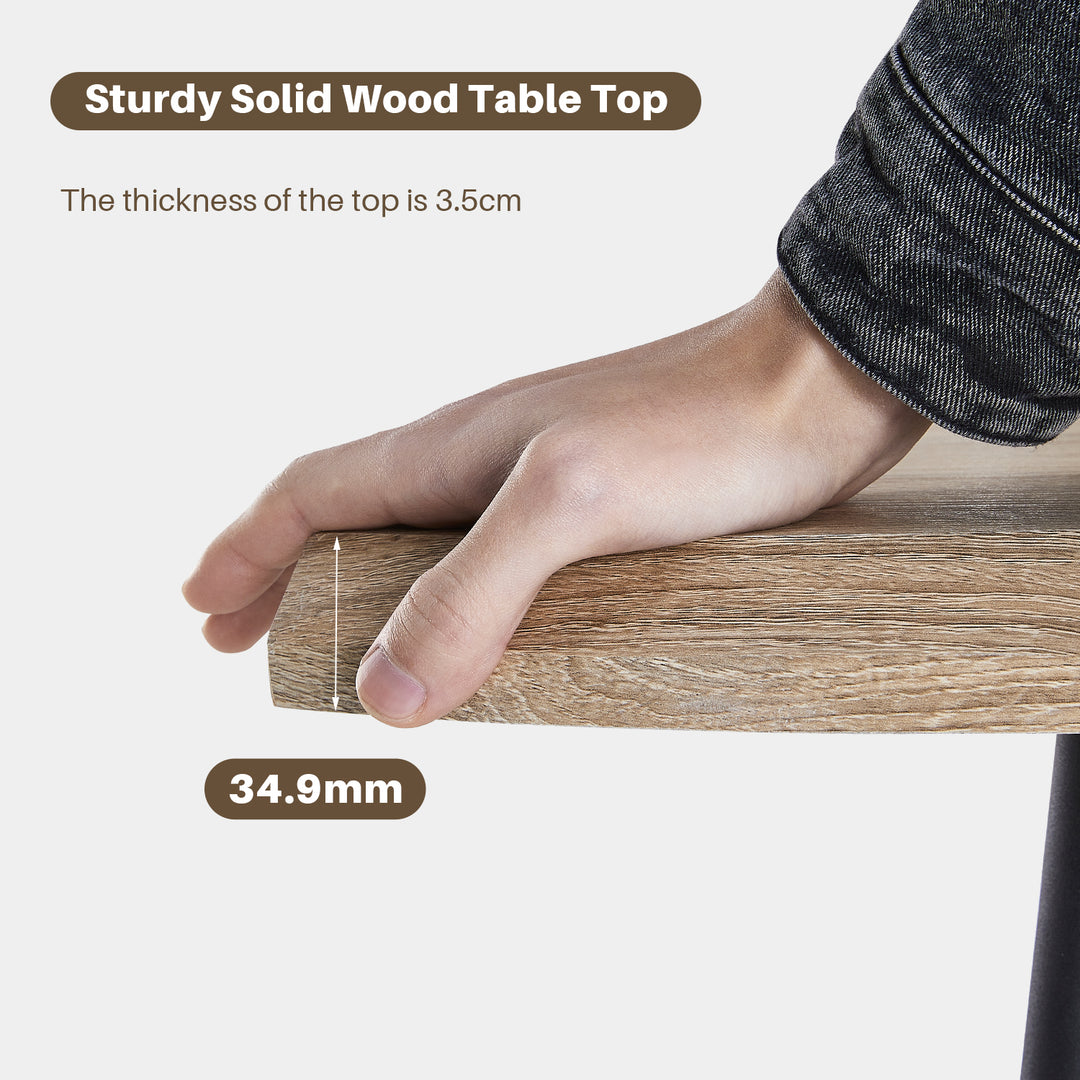 Seibold Live Edge Dining Table [Light Wood] [120cm/140cm]