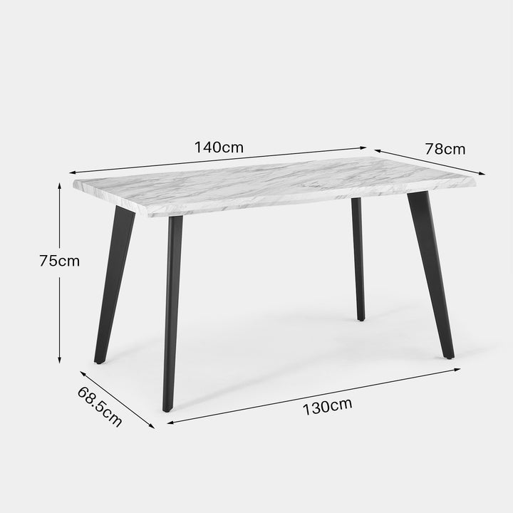 Seibold Live Edge Dining Table [Marble] [120cm/140cm]
