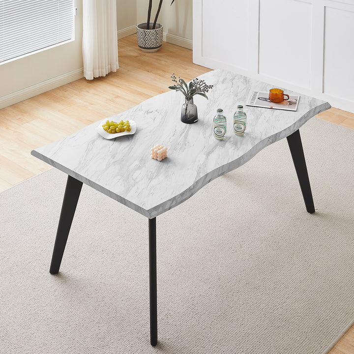 Seibold Live Edge Dining Table [Marble] [120cm/140cm]