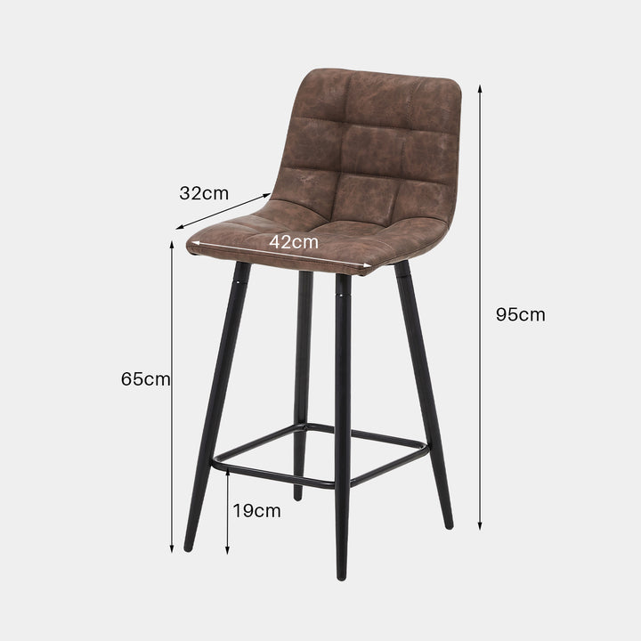 Christie Bar Stool [Faux Leather] [Set of 2] [65cm]