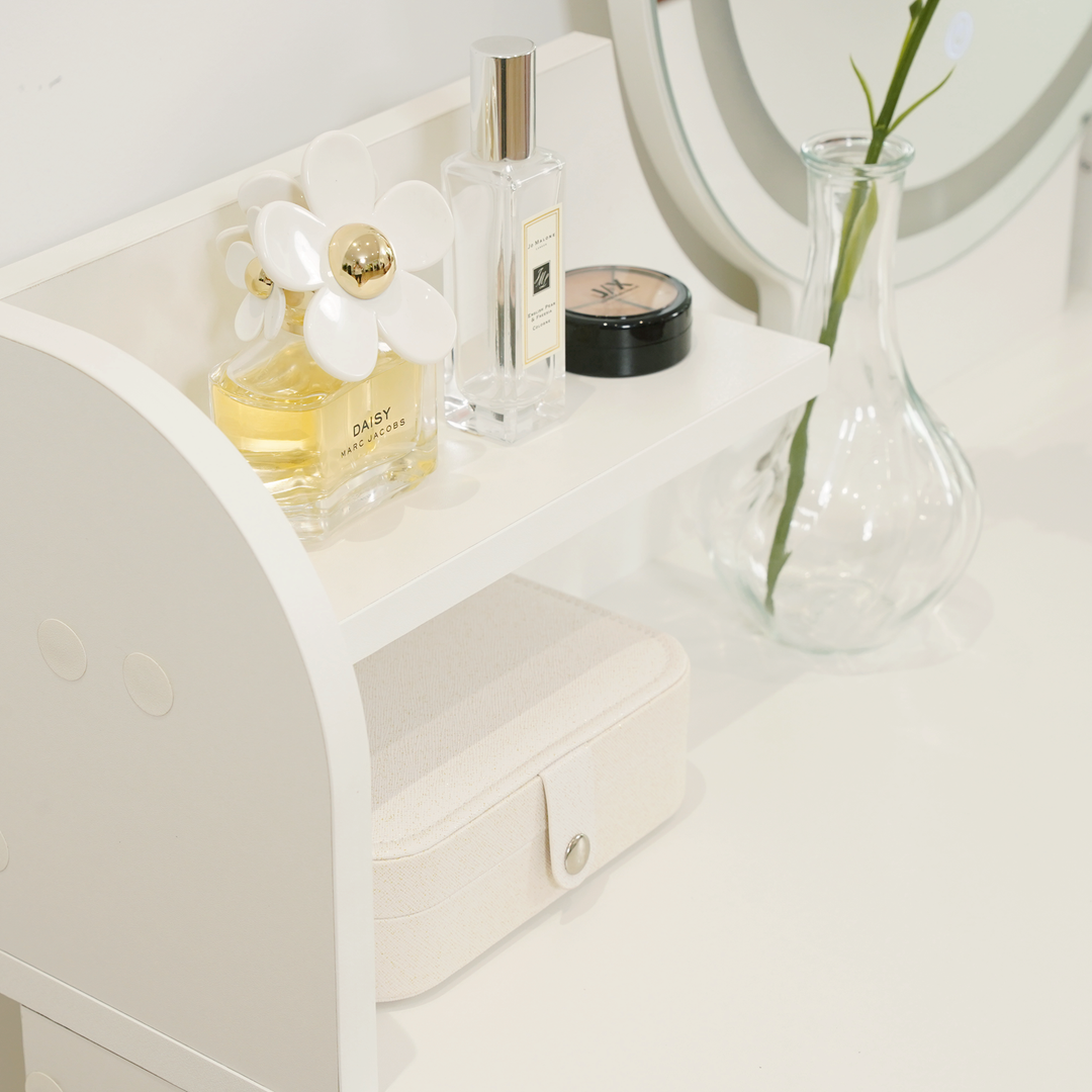 Sasja Intelligent Dimming Mirror Makeup Vanity Table Set