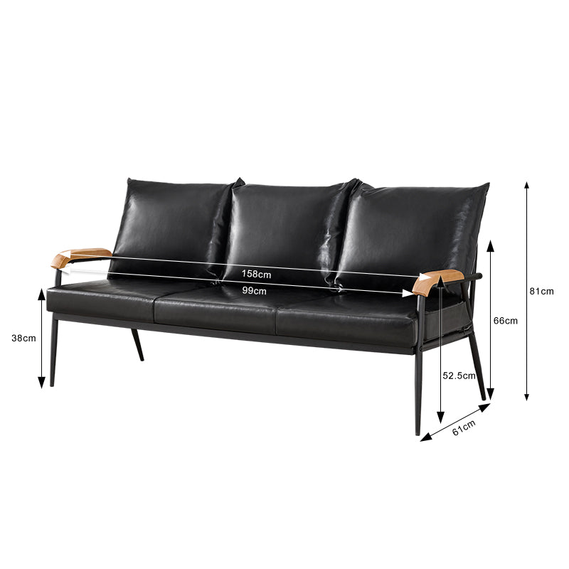 Mid-Century Modern Sofa [Schwarz]