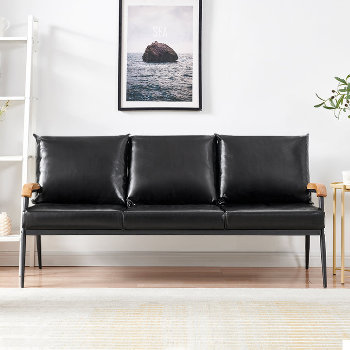 Mid-Century Modern Sofa [Black]