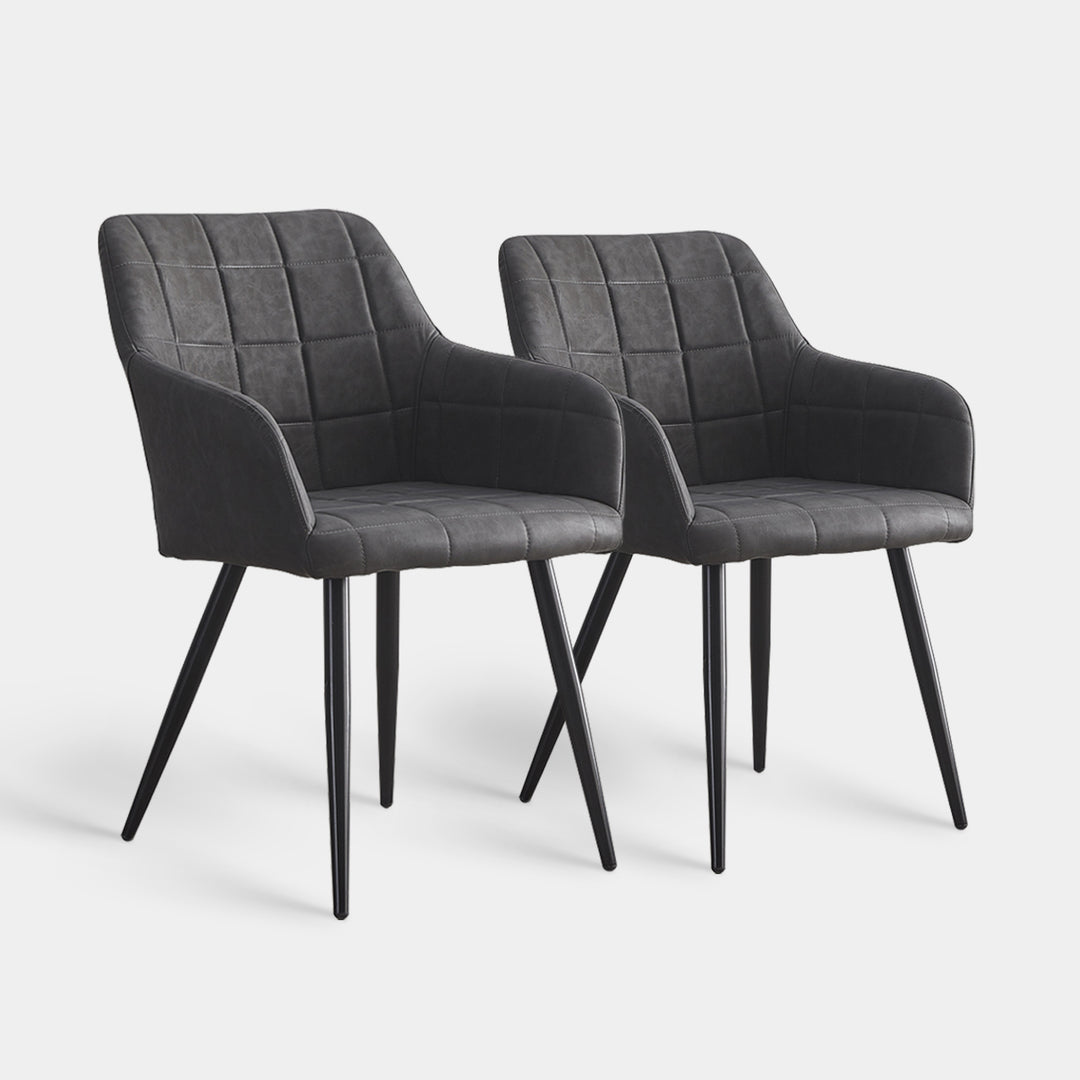 Bloor Dining Chairs [Faux Leather] [Set of 2]