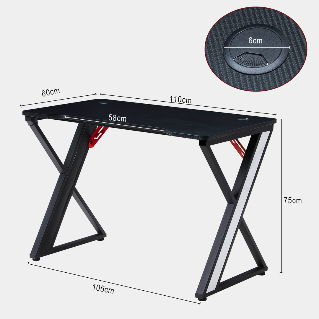Sirius X Shaped LED Light Gaming Desk