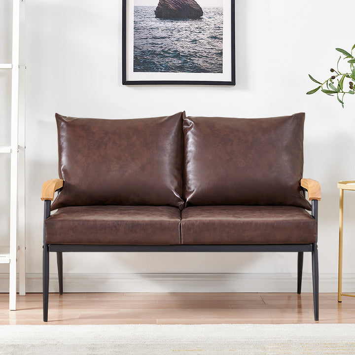 Mid-Century Modern Sofa [Dark Brown]